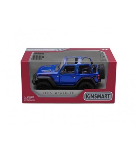 Metāla ma&scaron;īnas modelis 2018 Jeep Wrangler (Open Top) kastē 1:34 KT412WA