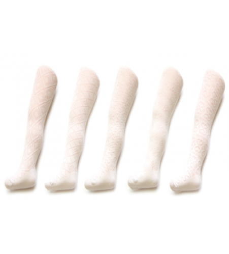 92-98 cm zeķubikses baltas žakarda kokvilna meitenēm RA-07-WHITE-92-98
