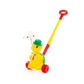 Пластмассовая игрушка на палочке (60см) для толкания Черепашка-каталка "Тортила"  PL3637