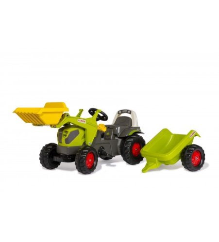 Pedāļu traktors ar kausu  un piekabi RollyKid CLAAS AXOS 240 (2,5-5 gadiem) Vācija 025169