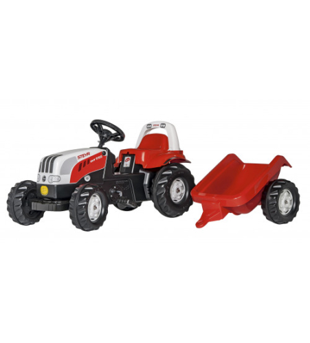 Педальный трактор Rolly KID Steyr 6165 CVT с прицепом 012510 (2,5-5 лет ) Германия Педальный трактор Rolly KID Steyr 6165 CVT с прицепом 012510 (2,5-5 лет ) Германия