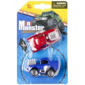 Mašīnīte Mini Monster ar vāku plastmasa dažādas FB030719