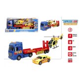 Auto treilers City Resque ar ma&scaron;īnu un helikopteri (gaisma, skaņa) 59 cm CB39051