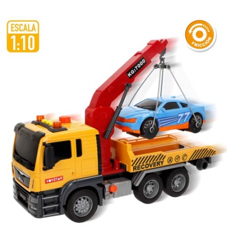 Autokrāns ar ma&scaron;īnu (gaisma, skaņa, inerce) 33 cm CB39058