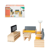 Деревянная мебель для кукольного домика (гостиная) 10 предметов CB46469