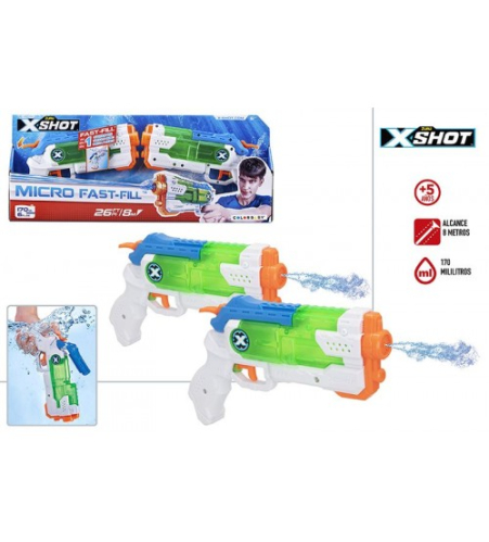 Водный пистолет комплект 2 шт.  X-Shot Micro Fast-Fill 27 cm 5+ CB46673