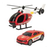 Пожарный набор (машина и вертолёт) со звуком и светом 3+ CB47517