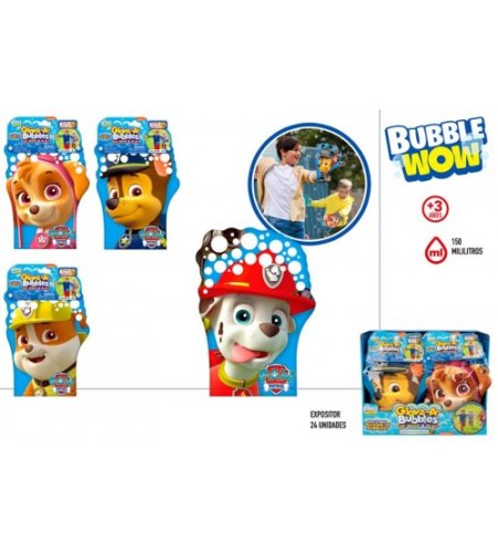 Перчатка для мыльных пузырей Paw Patrol (150 мл) Bubble WOW разные 3+ CB77359