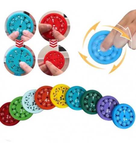 Izglītojoša rotaļlieta (atņemšana/saskaitīšana) Math Fidget Spinner, 9gab. R144235 Izglītojoša rotaļlieta (atņemšana/saskaitīšana) Math Fidget Spinner, 9gab. R144235