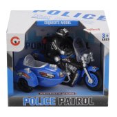Motocikls policijas ar blakusvāģi (skaņa, gaisma) 13x17 cm HW20024217